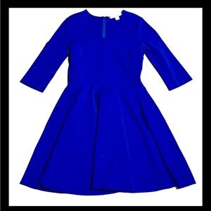DVF Royal Blue Fit & Flare Dress Size 4